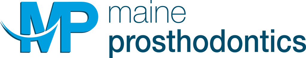 maine prosthodontics blue logo